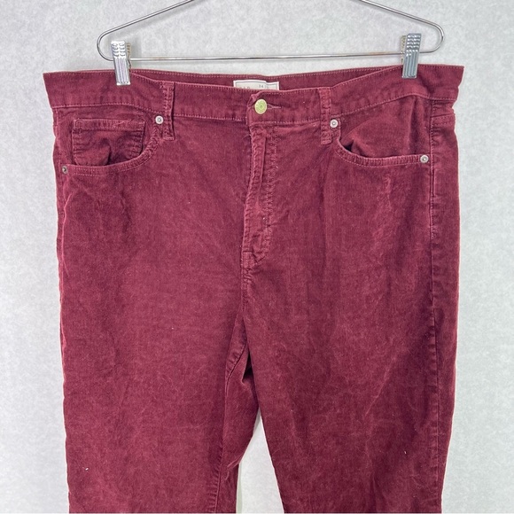 Gap maroon corduroy 70s Flare High Rise pants 18 34 - Picture 2 of 9